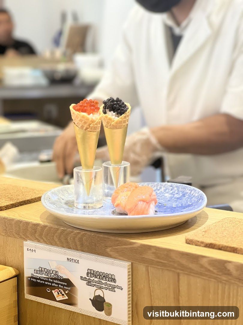 Sushi Cones and Salmon Nigiri