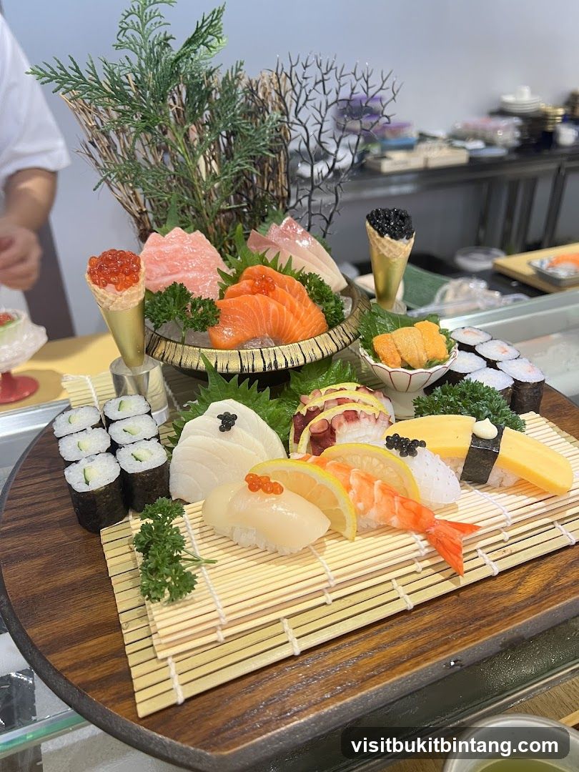 Assortment of Sushi and Sashimi