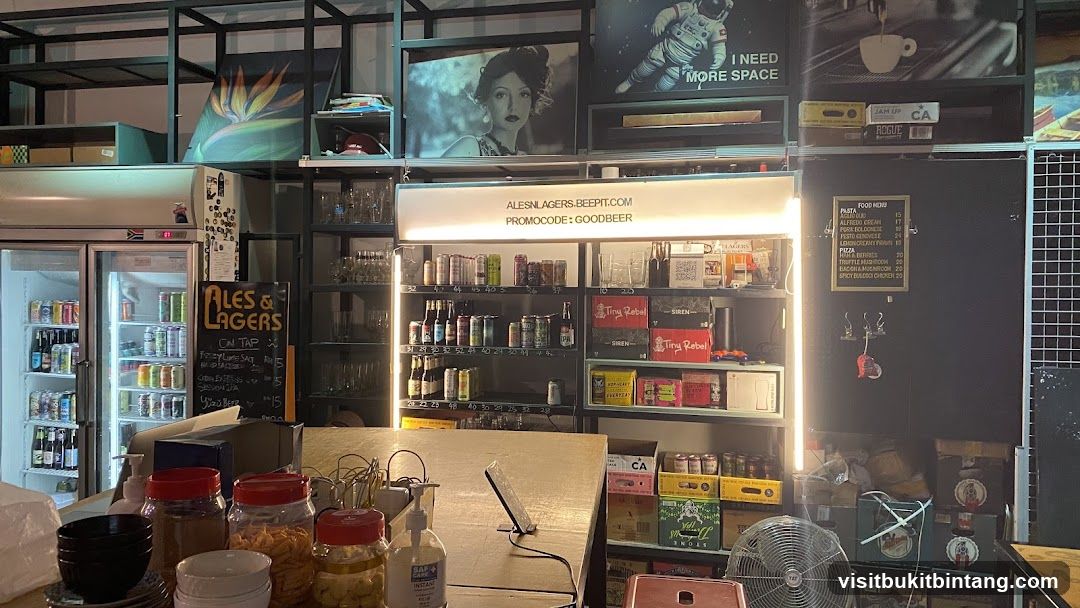Bar Interior with Drinks and Menu