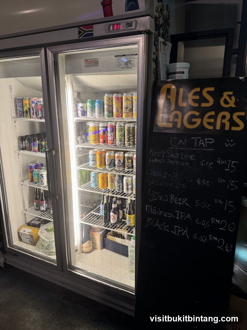 Beer Fridge and Menu