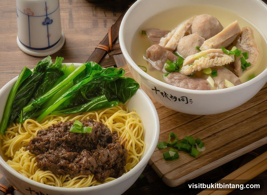 Noodles with Beef and Greens
