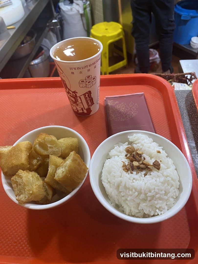Meal with Fried Dough and Rice