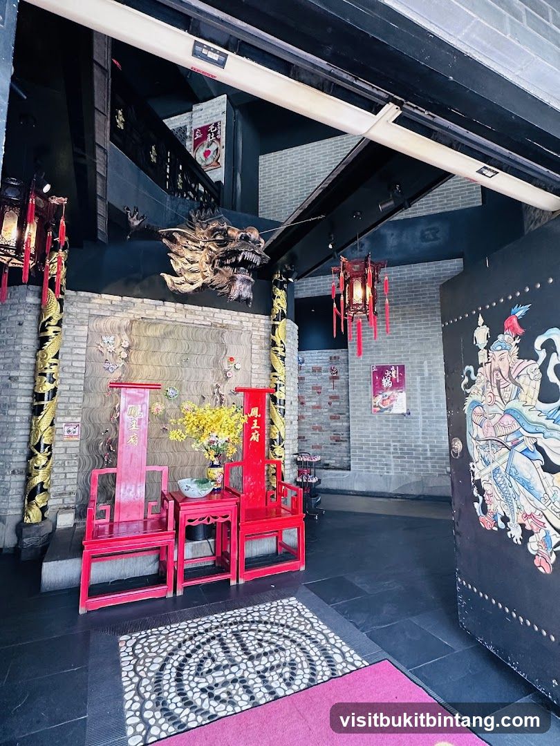 Dragon Head and Red Chairs