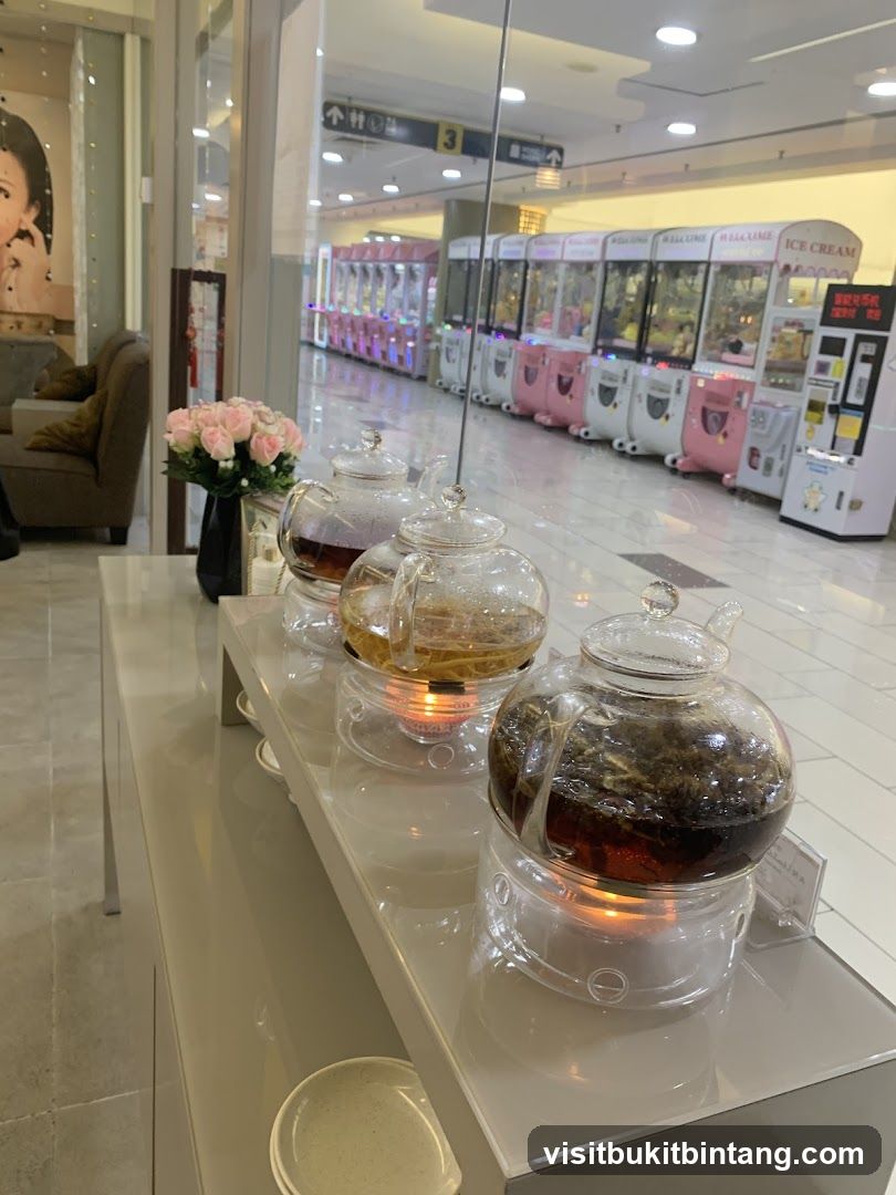 Teapots on display