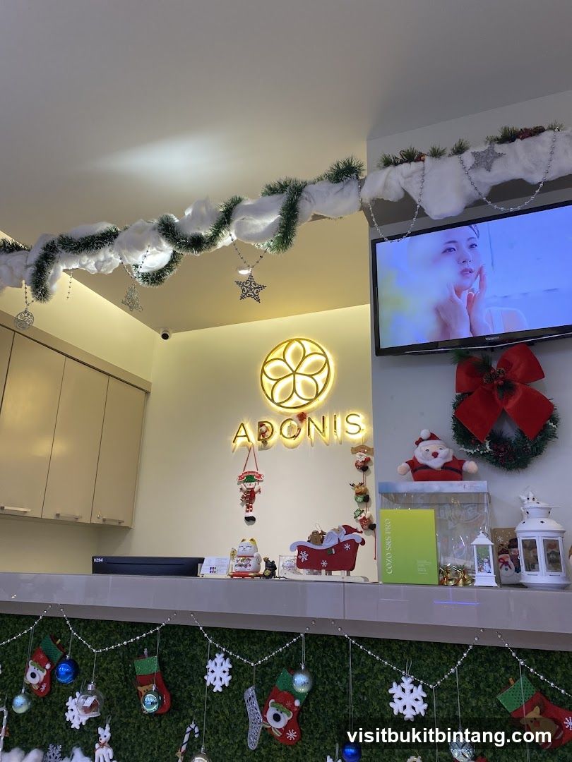 Christmas Decorations at a Reception Area