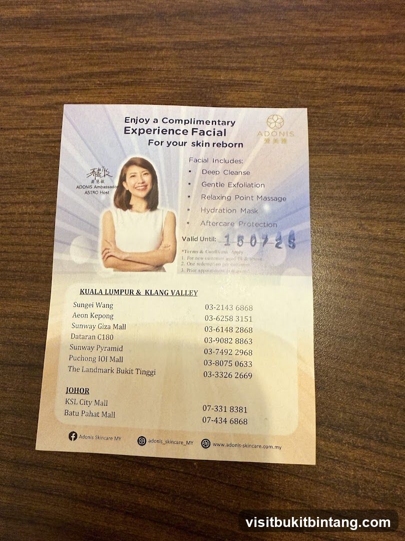 Complimentary Facial Voucher