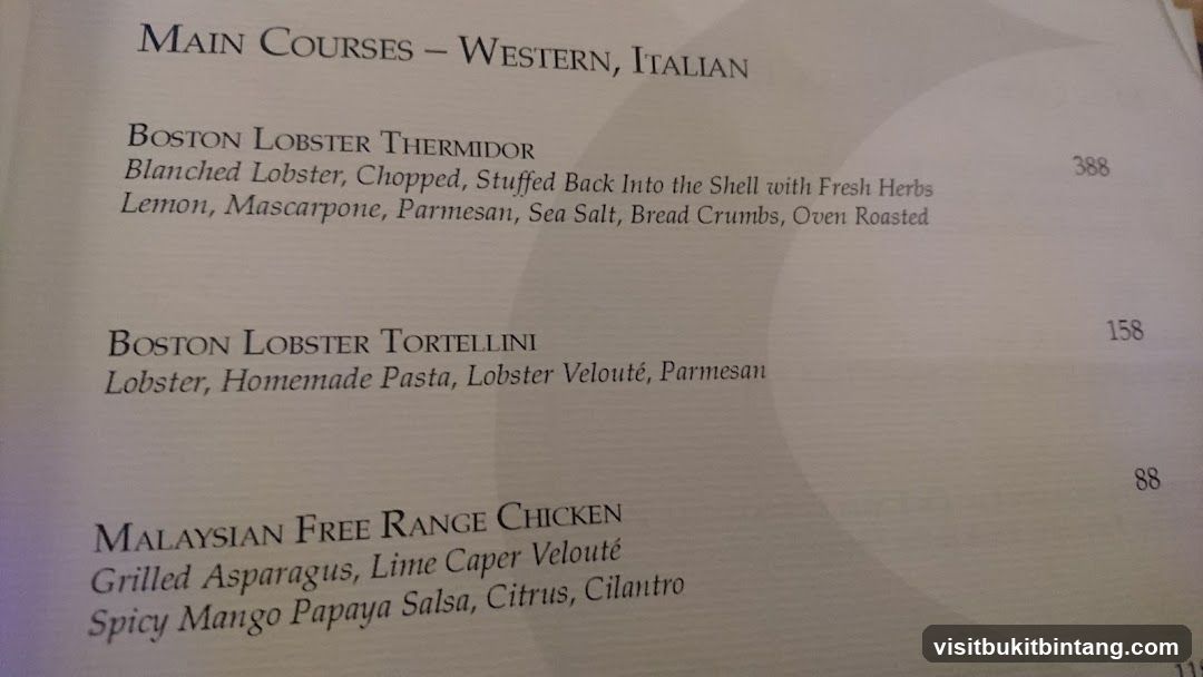 Main Courses - Western, Italian