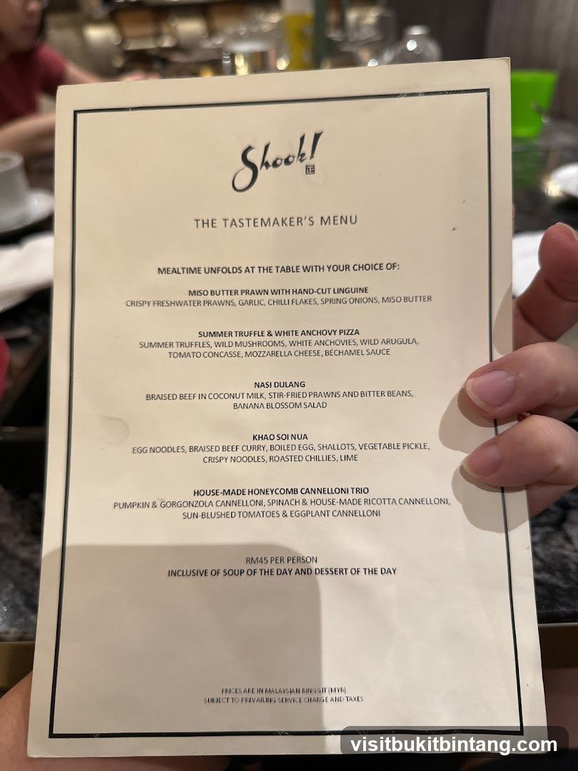 The Tastemaker's Menu
