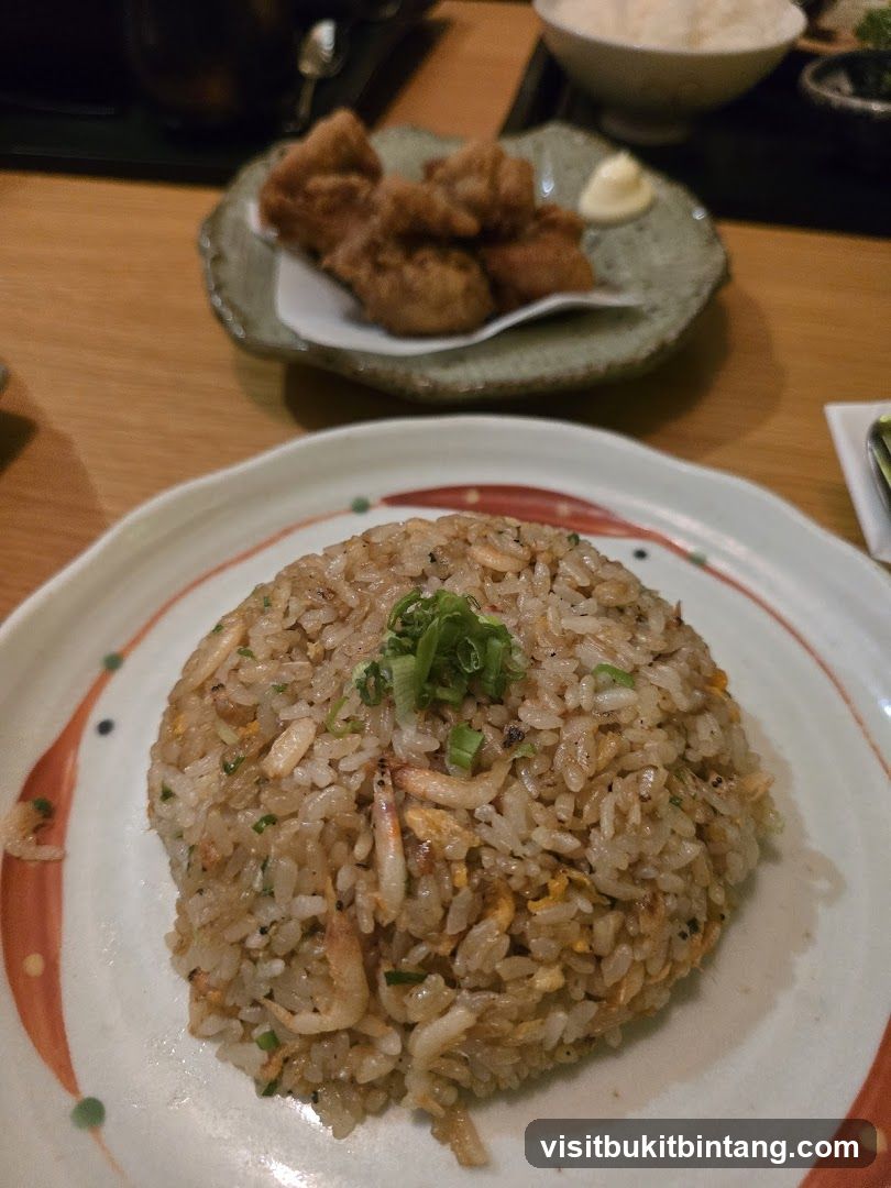 Shrimp Fried Rice and Fried Chicken