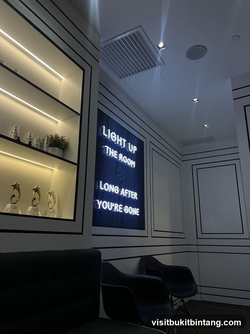 Waiting Area with Neon Sign
