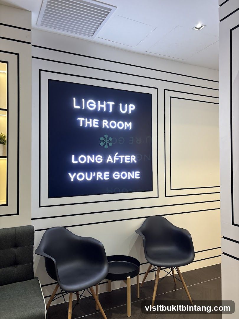 Neon sign with inspirational quote