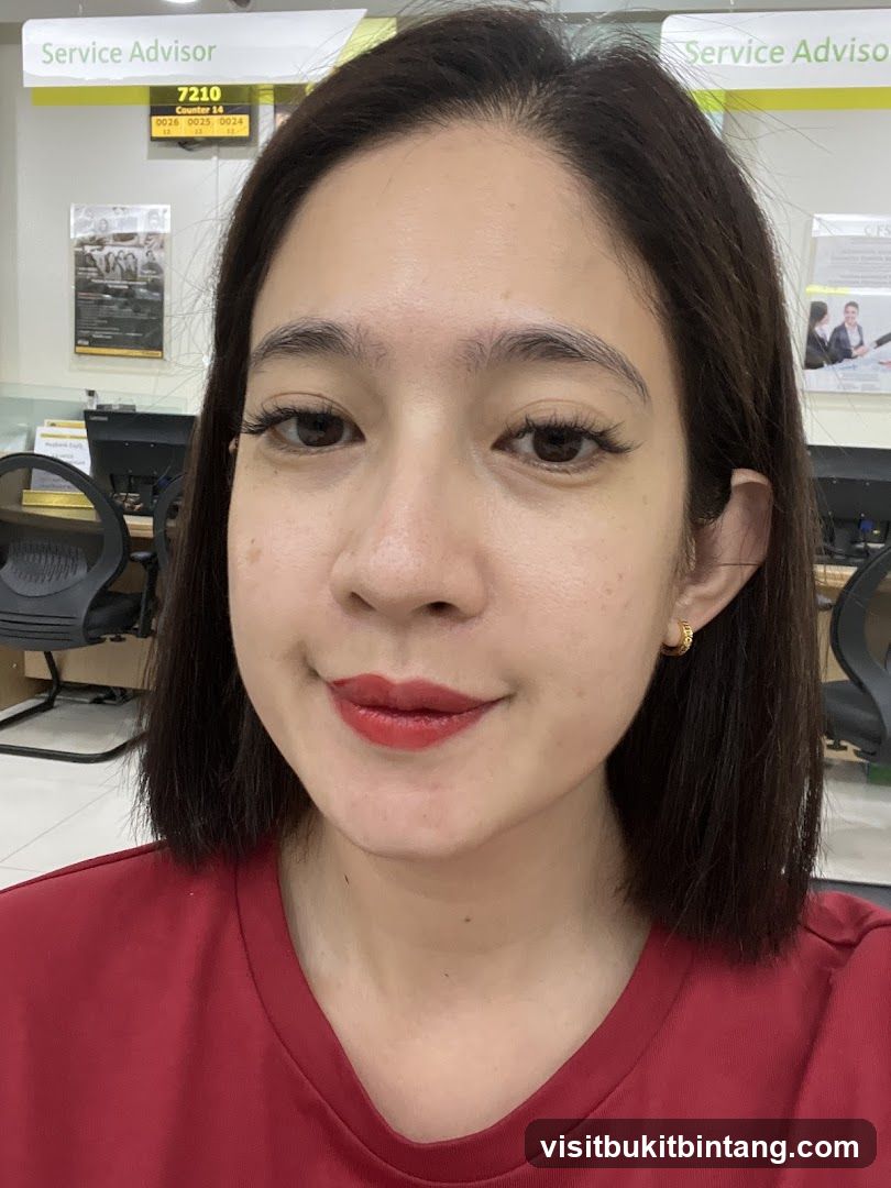 Woman in Red Shirt