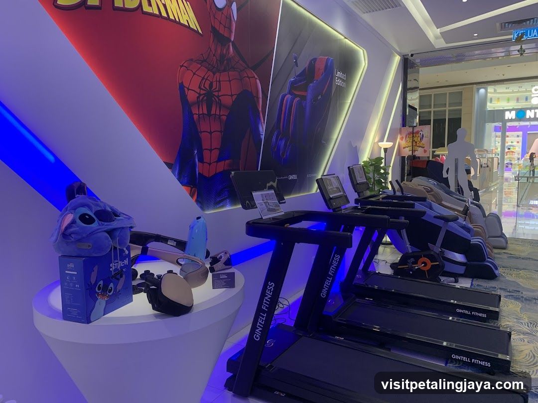 Gym Equipment Display with Spider-Man Theme