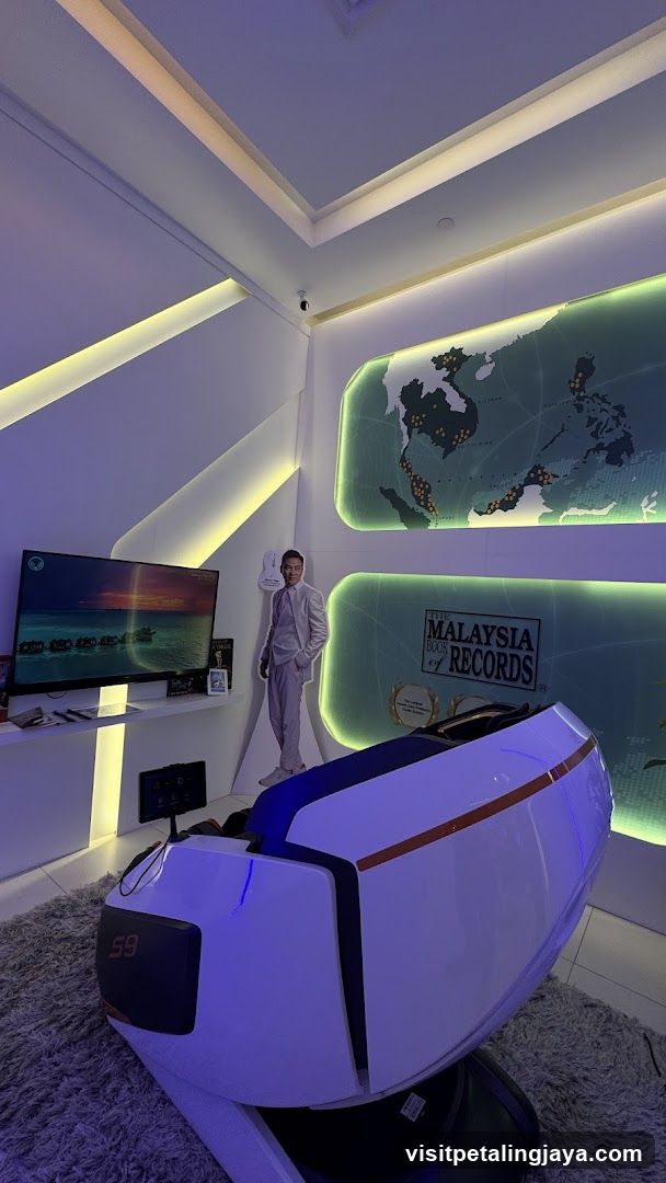 Interior with Massage Chair and Display Wall