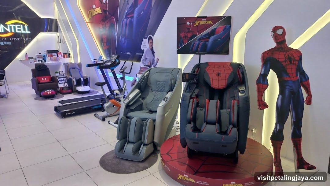 Spider-Man Themed Massage Chairs Display
