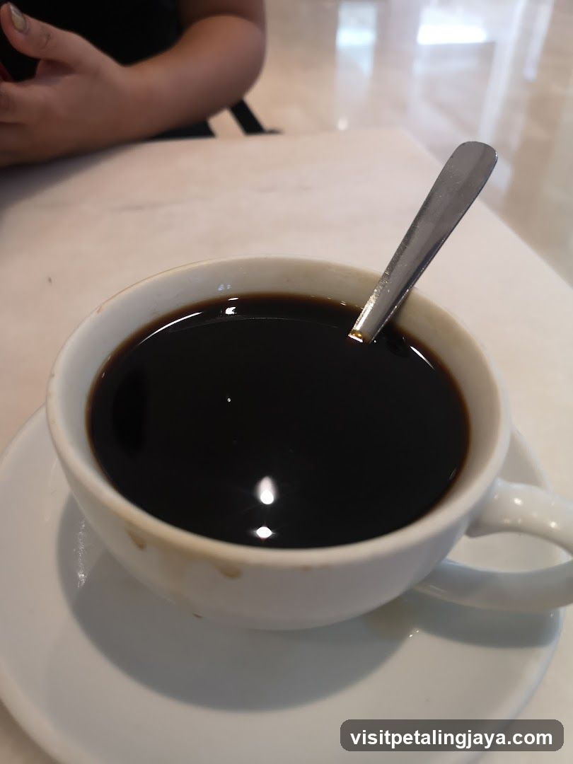 Black Coffee in White Cup