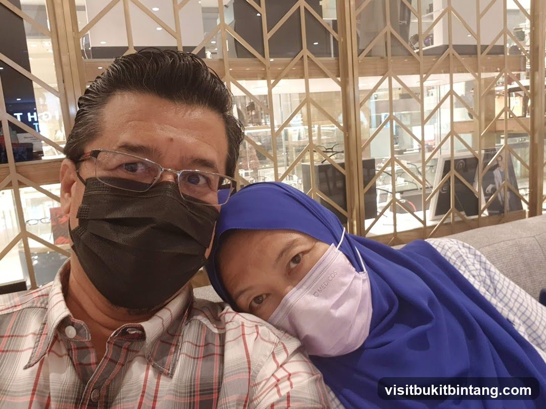 Couple wearing masks