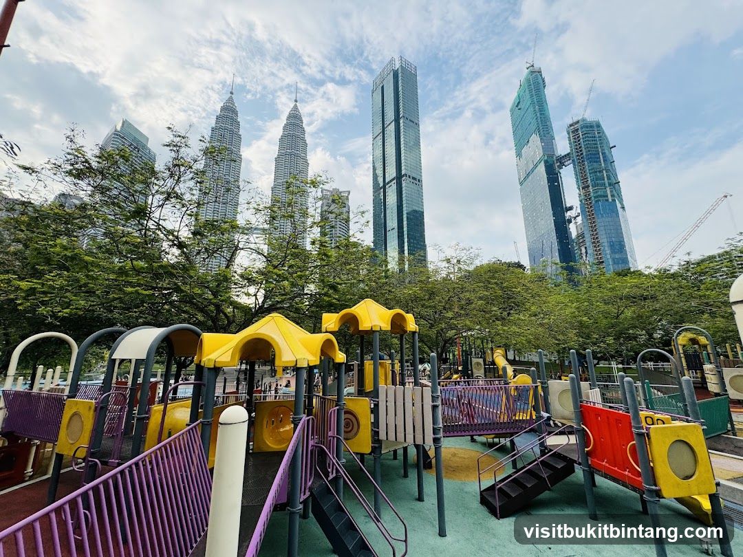 Playground with City Skyline