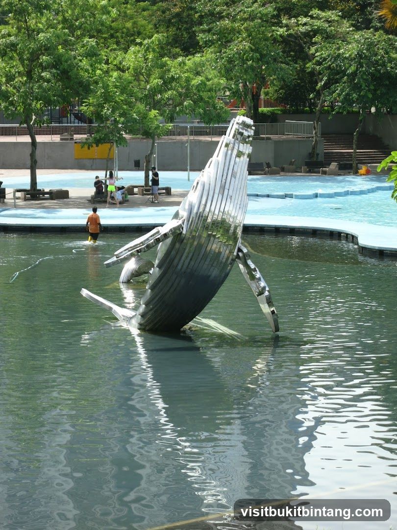 Whale Sculpture in Water Feature