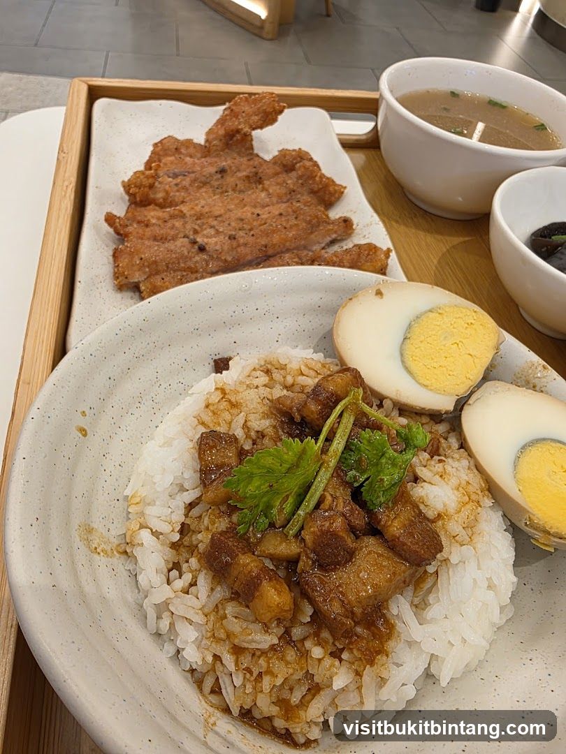 Braised Pork Rice with Fried Pork Chop