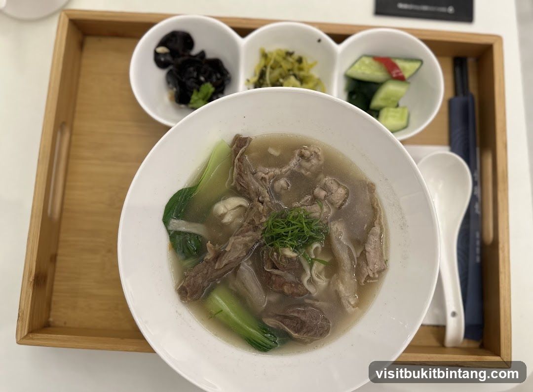 Beef Noodle Soup with Sides