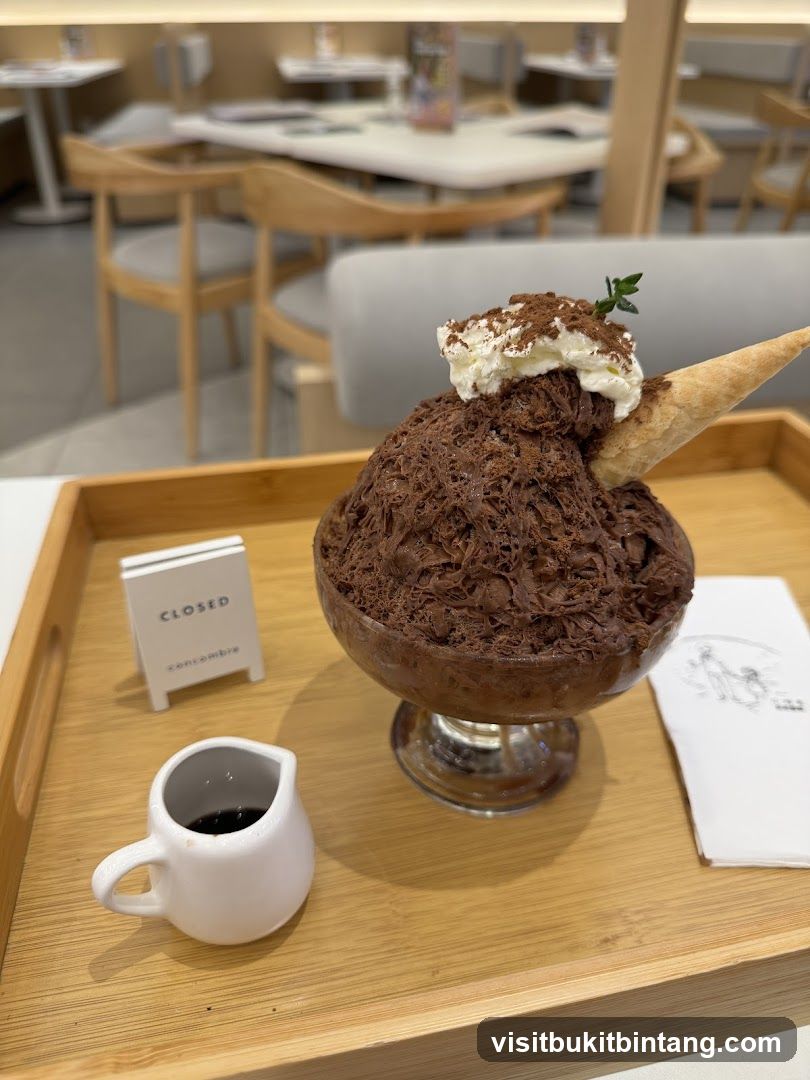 Chocolate Shaved Ice Dessert