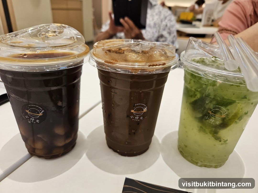 Three drinks on a table