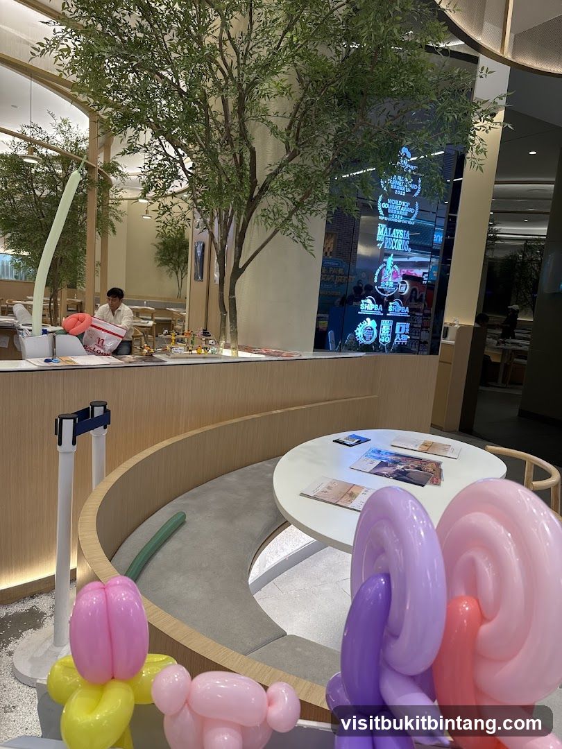 Cafe Interior with Balloon Animals
