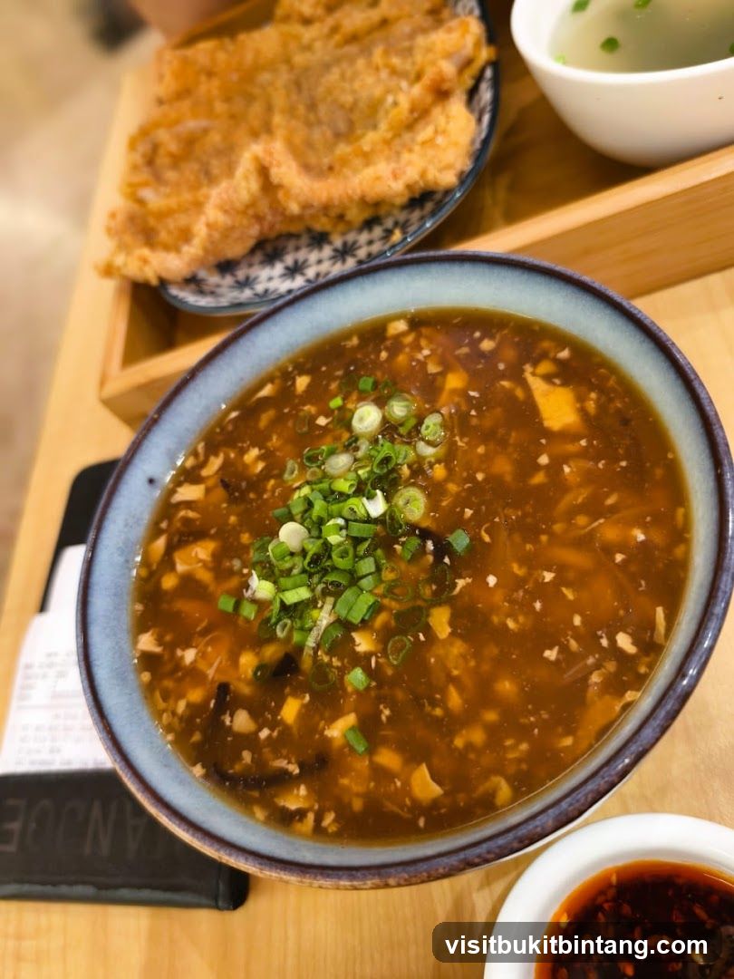 Hot and Sour Soup with Fried Dish