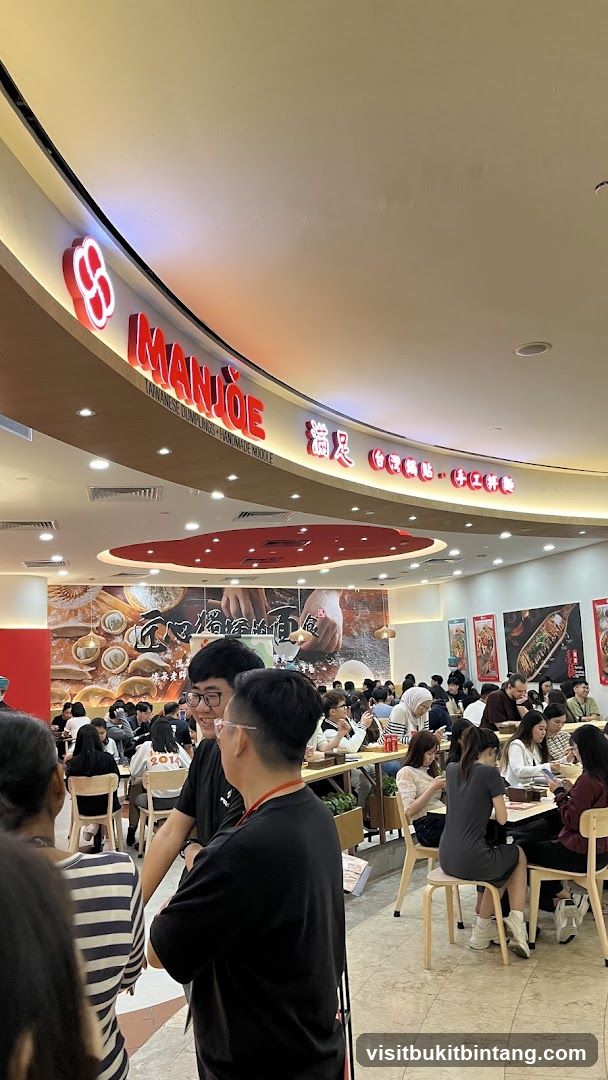 Food court with diners