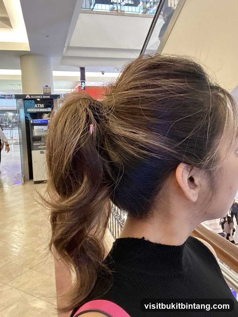 Woman with Ponytail in Mall