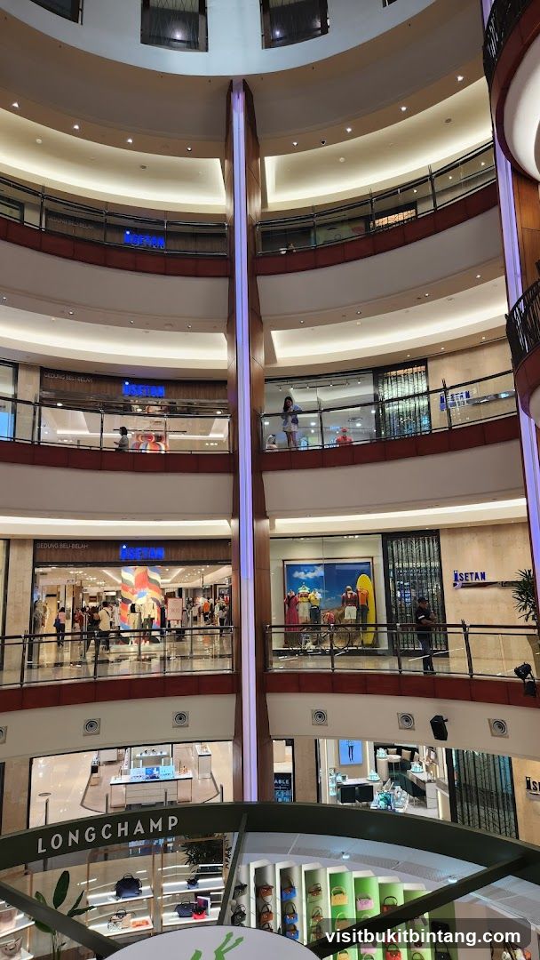 Multi-level shopping mall interior