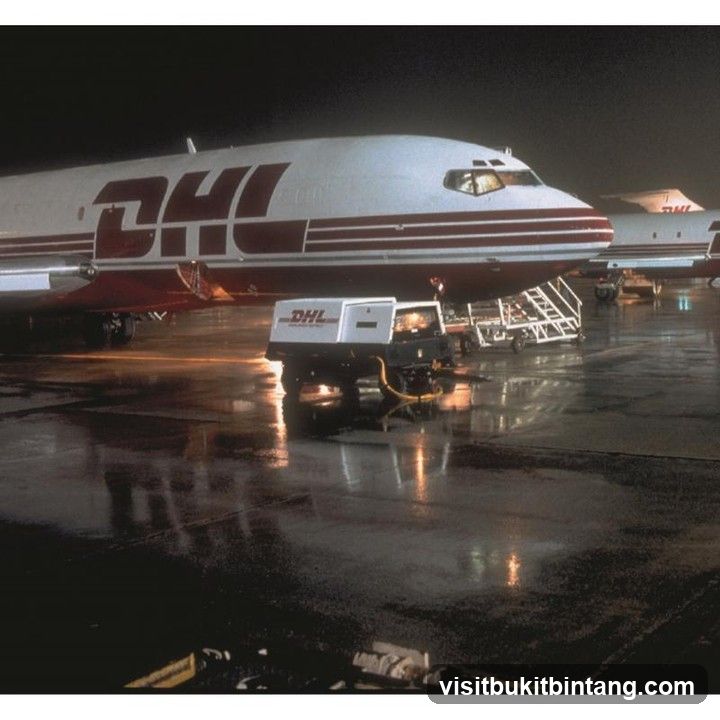 DHL Cargo Planes on Wet Tarmac