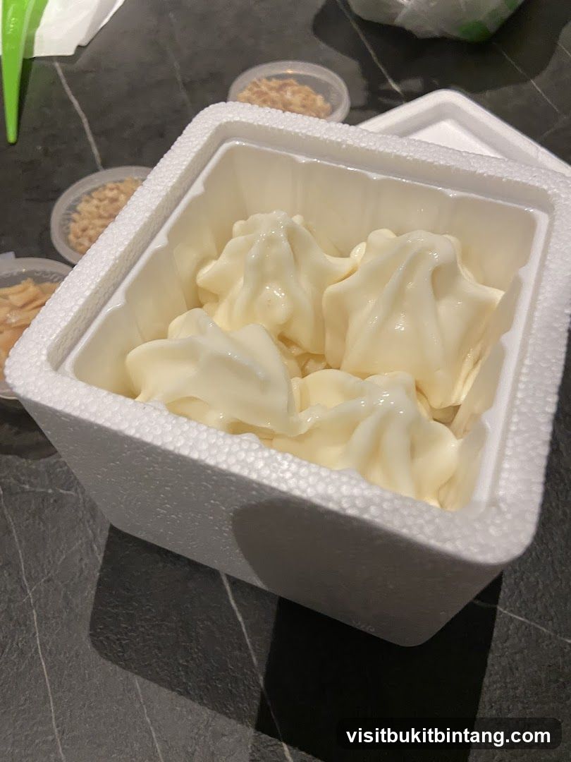 Dumplings in a Styrofoam Container