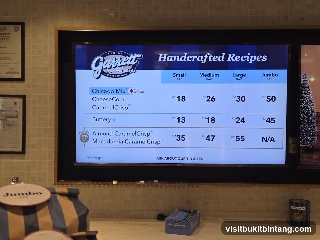 Garrett Popcorn Shops Menu