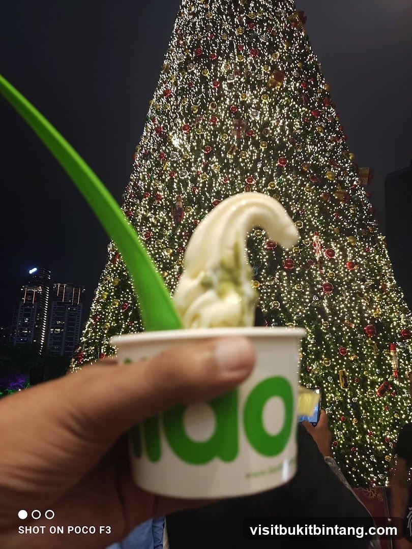 Frozen Yogurt with Christmas Tree