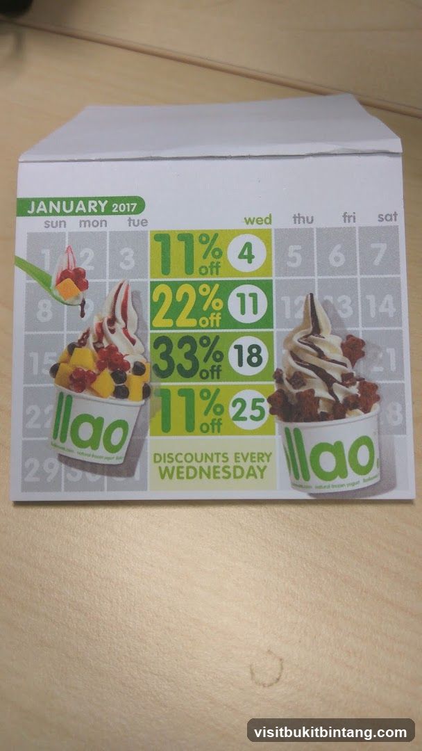 January 2017 llao Calendar with Discounts