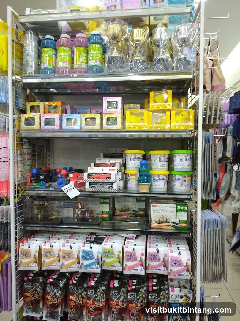 Store Shelves with Toys and Household Items