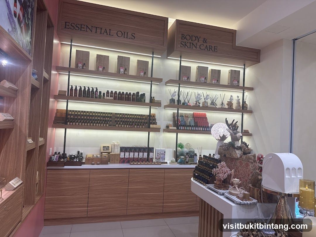 Essential Oils and Body Care Products Display