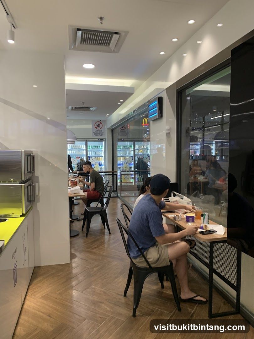 Interior of a fast-food restaurant