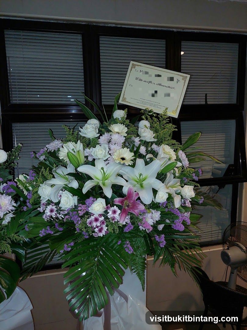 Floral Arrangement with Condolence Card