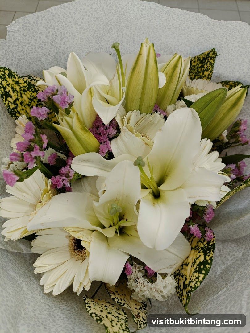 White Lily and Gerbera Daisy Bouquet