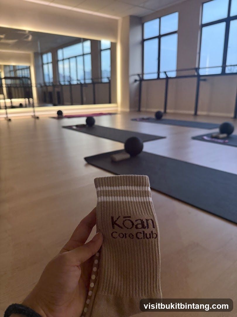 Yoga Studio with Branded Socks