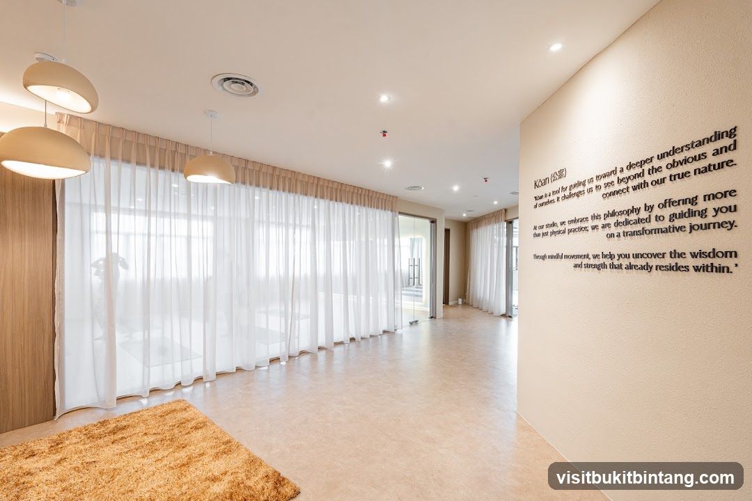 Interior of a yoga studio
