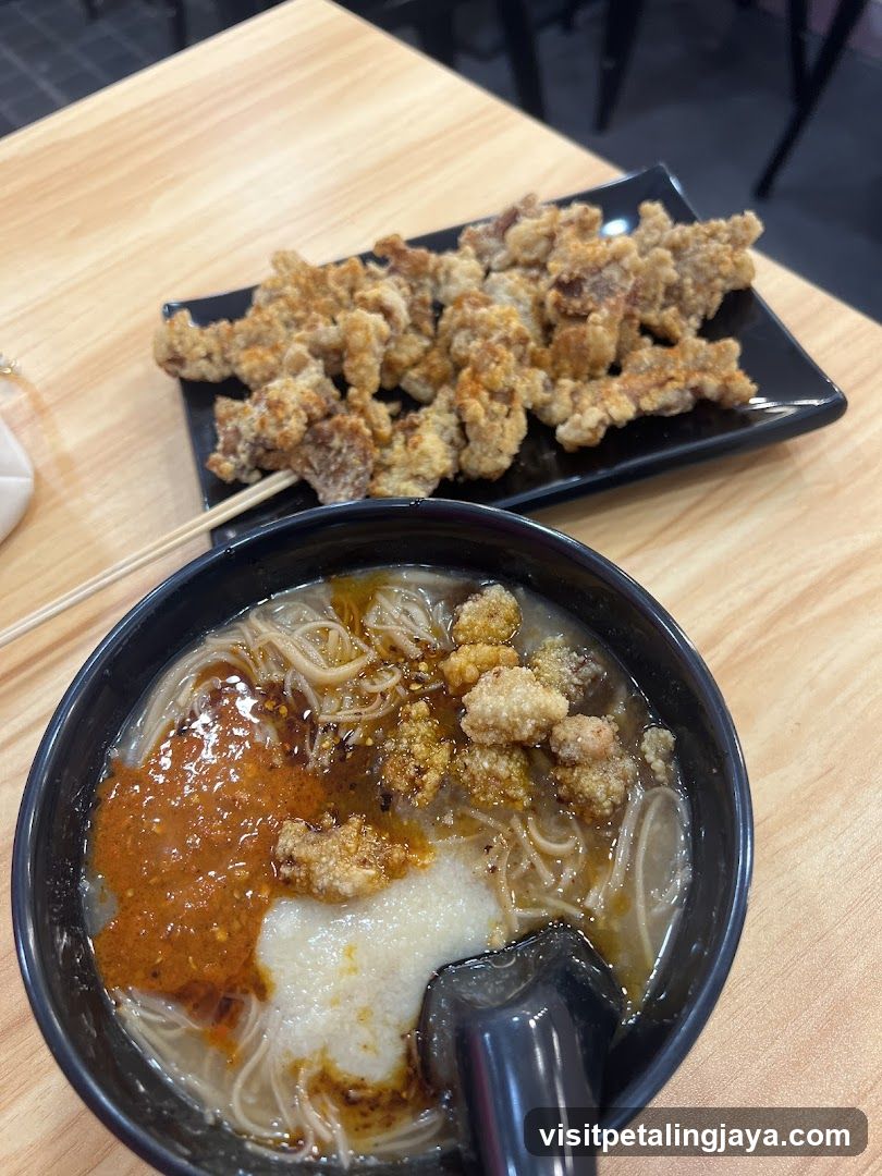Fried Chicken and Noodle Bowl