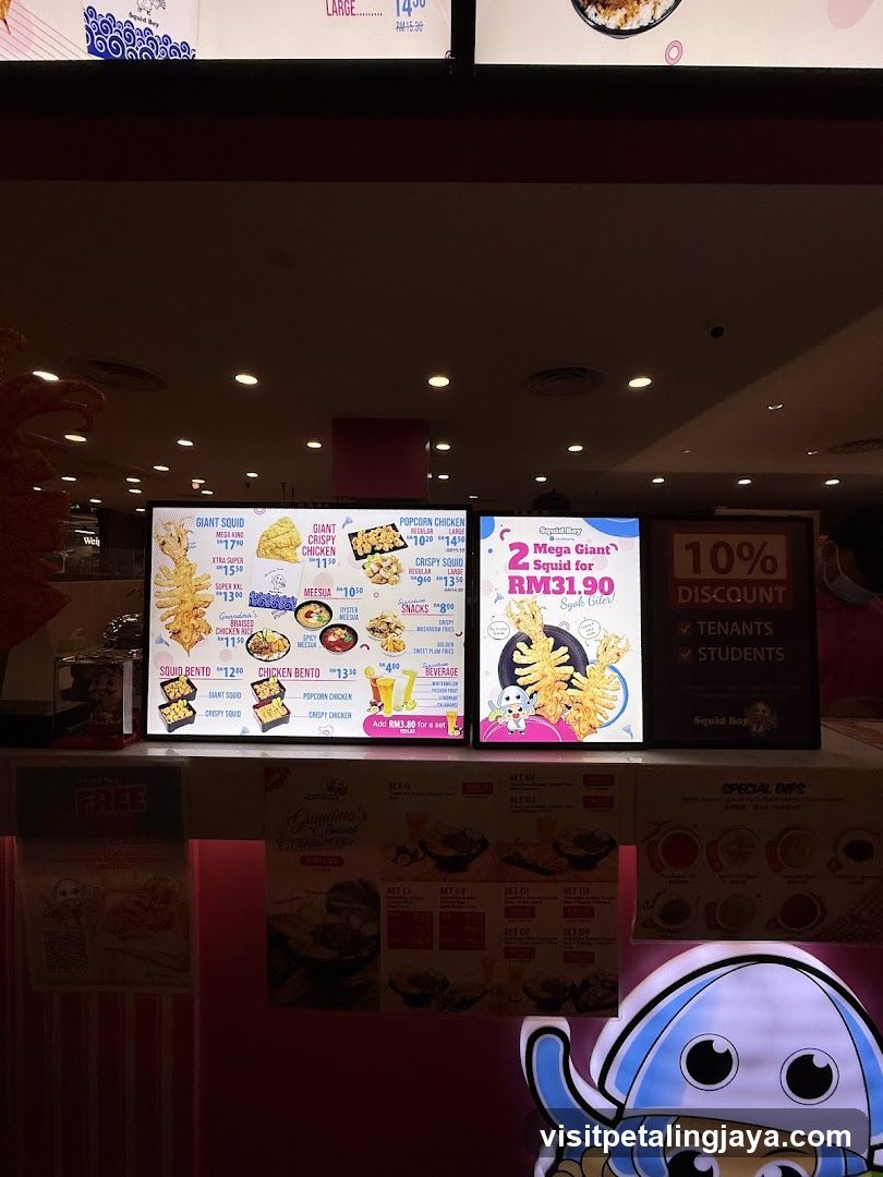 Squid Boy Menu Board