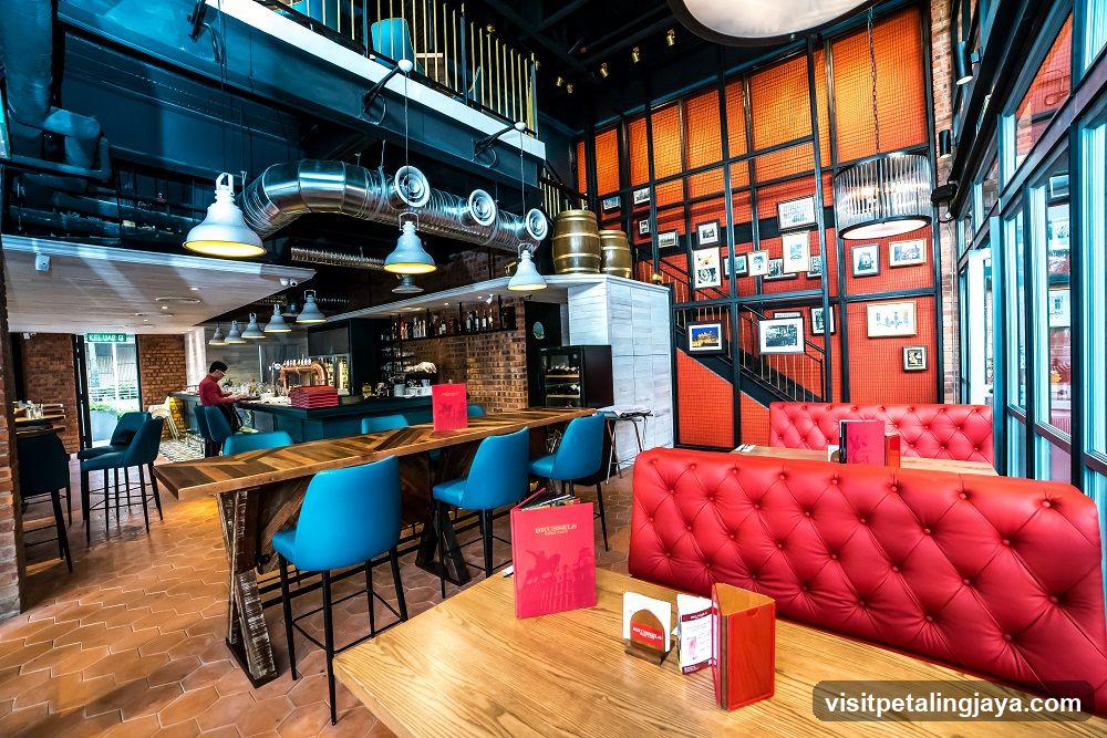 Interior of a modern bar or restaurant