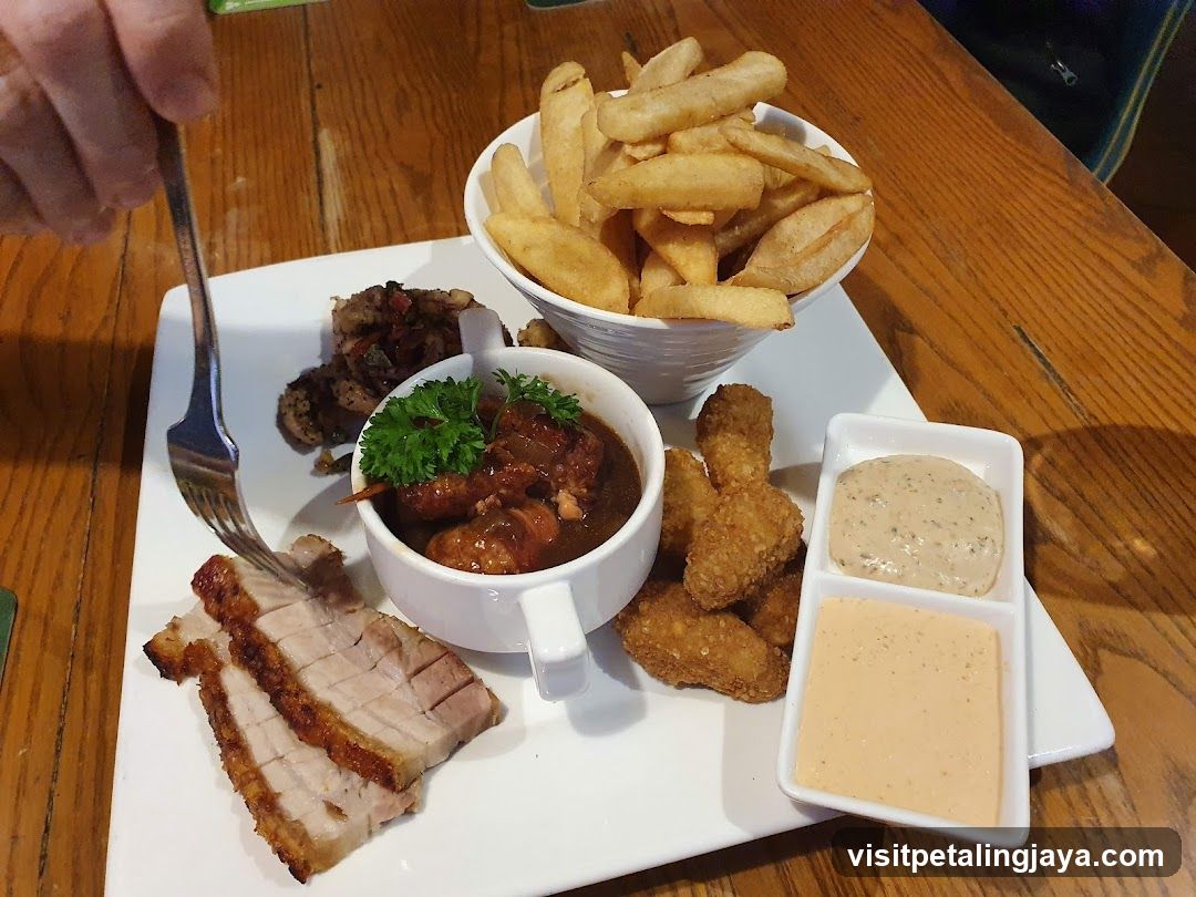 Pork Belly and Fried Chicken with Fries