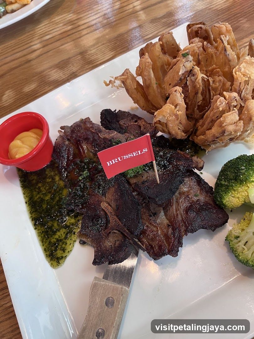 Brussels Steak with Floppy Potatoes and Broccoli