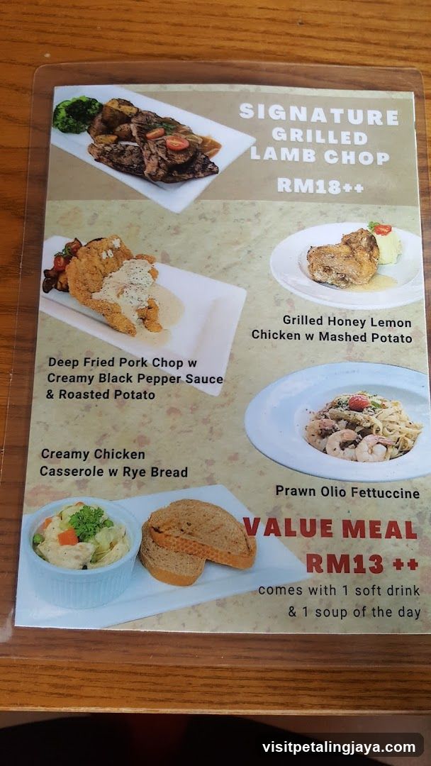 Restaurant Menu Page
